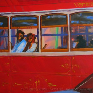 " Electrico-Vermelho" (Tram.rouge) Dyptique 150x100cm - 2008